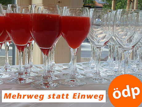 Mehrweg statt Einweg (Bild: Michael Finger-ÖDP)